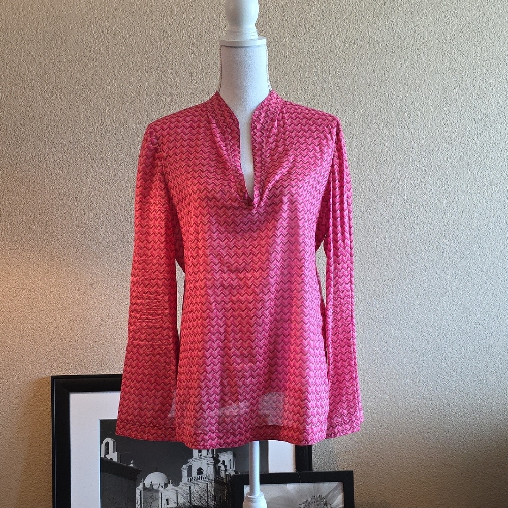 Tory Burch Long Sleeve Tunic Blouse Women's Size 12